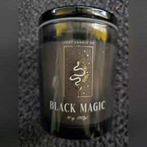 Black Magic Scented Candle - Black Glass Jar Candle Lyght